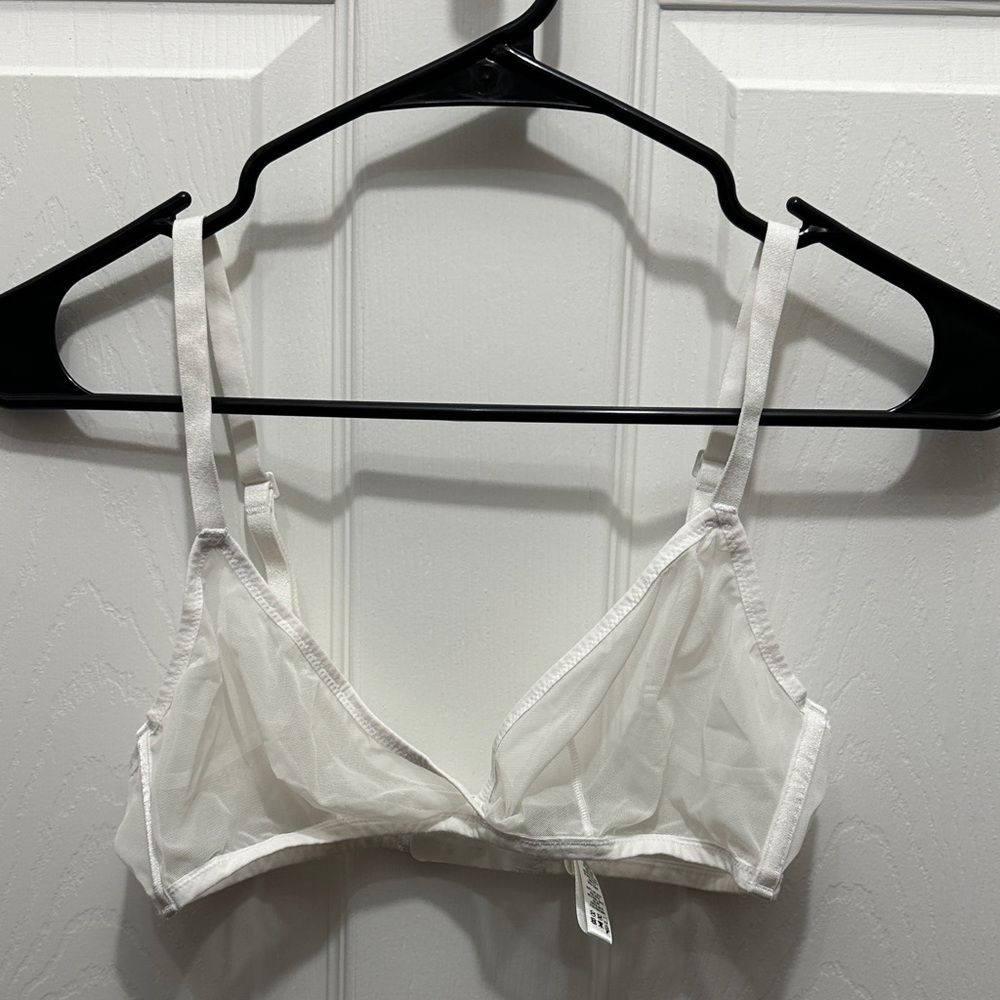 SKIMS Sheer White Bralette